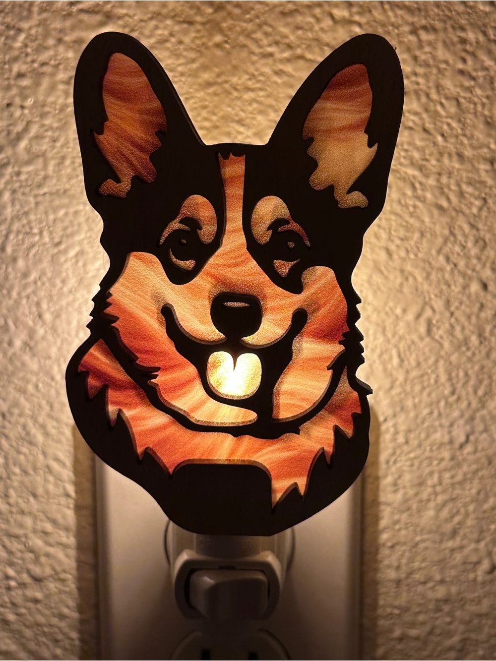 Corgi Night Light Plug-In - Dog Lover - Handmade